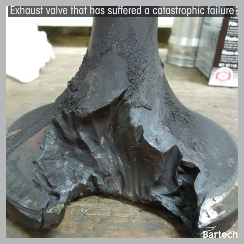 Exhaust valve that has suffered a catastrophic failure-1
