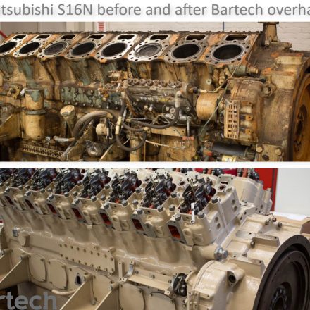 Mitsubishi S16N before and after Bartech overhaul