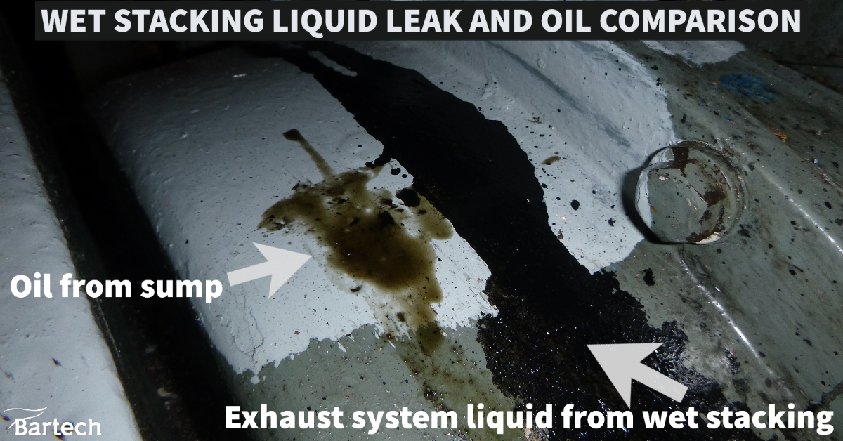 Wet stacking liquid leak and oil comparison